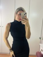 Vestido canalé sin mangas