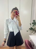 Camisa lazo manga francesa