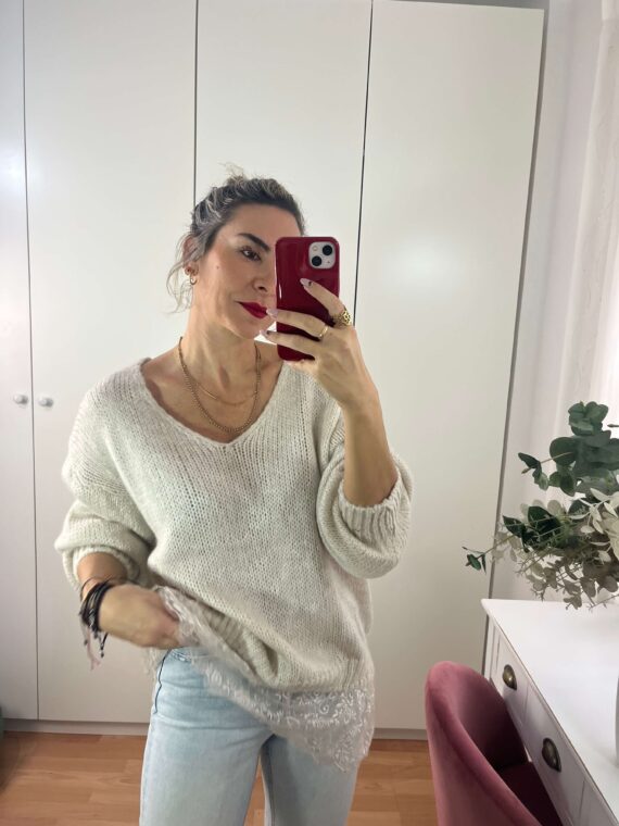 Jesey detalle encaje