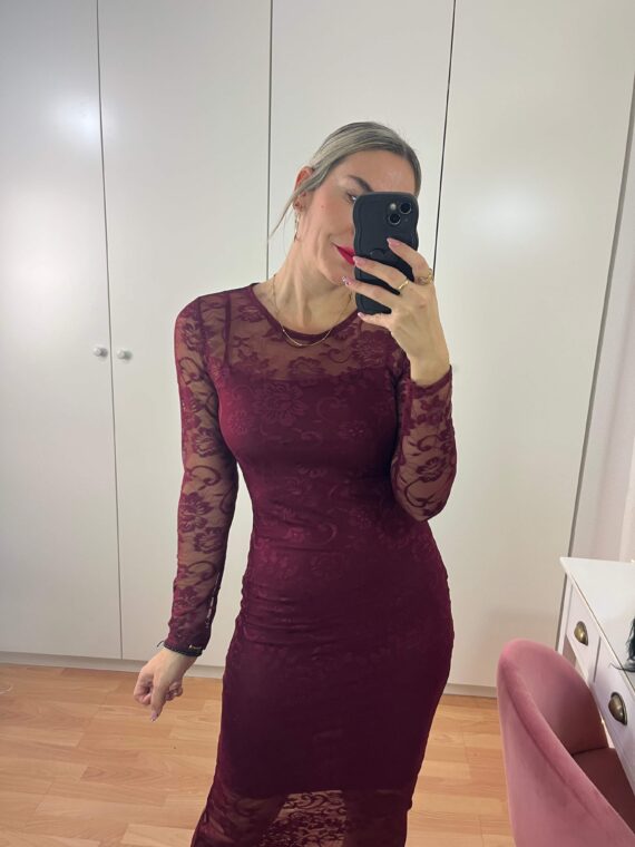 Vestido 2 piezas encaje