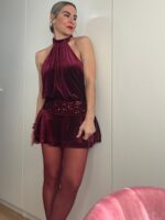 Vetido terciopelo espalda descubierta