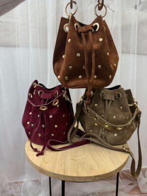 Bolso saquito piel vuelta