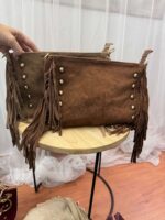 Bolso cuadrado flequitos piel vuelta