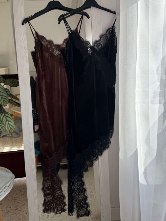 Vestido lencero terciopelo