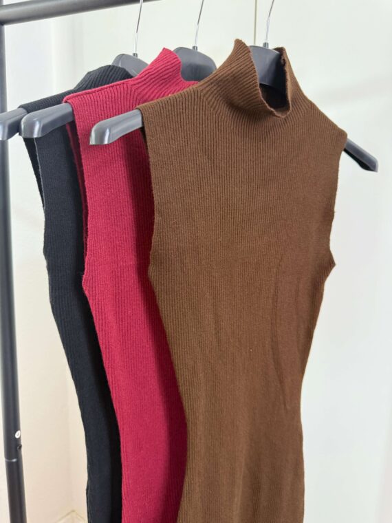 Vestido canalé sin mangas