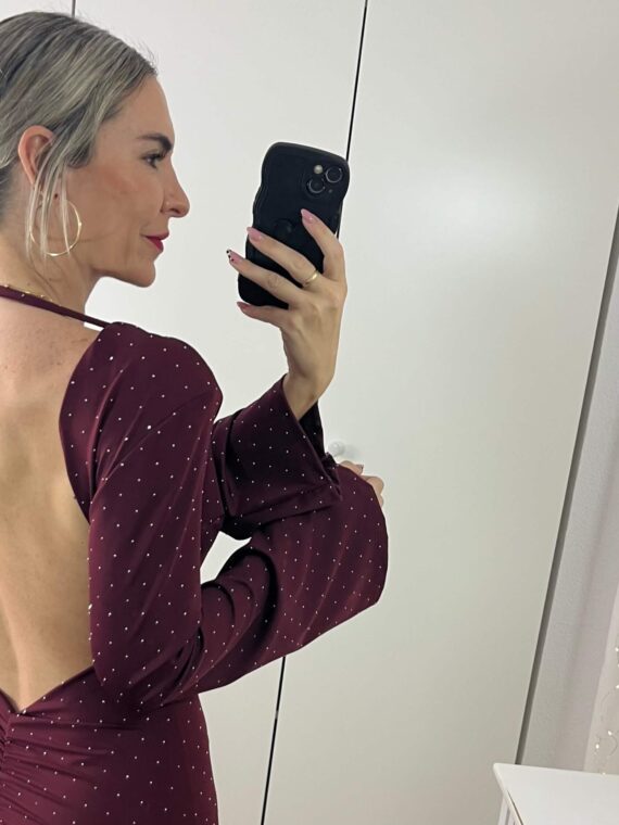 Mono manga larga strass