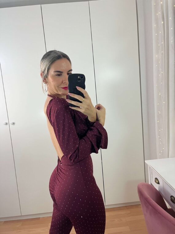 Mono manga larga strass