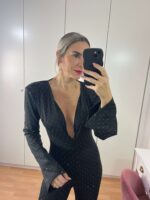 Mono manga larga strass