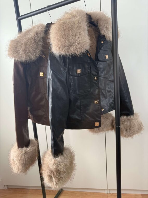 Chaqueta polipiel forrada pelito