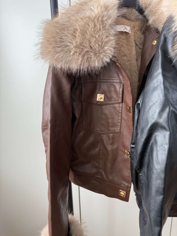 Chaqueta polipiel forrada pelito