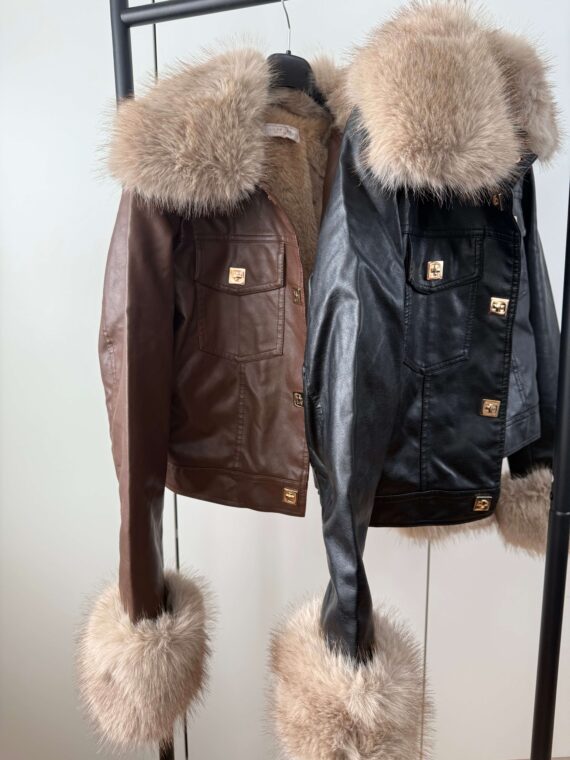 Chaqueta polipiel forrada pelito