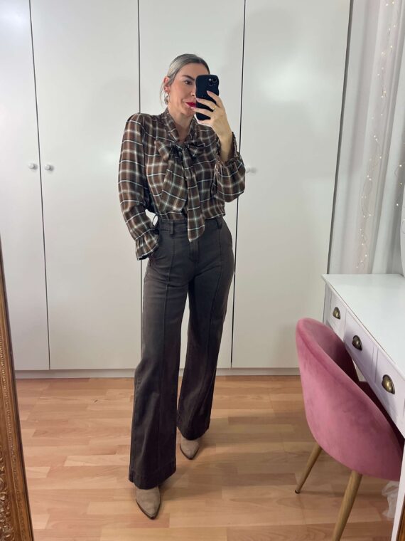 Jean chocolate cinturón