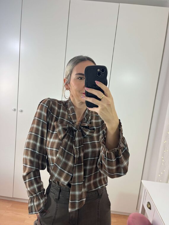 Camisa cuadros lazo