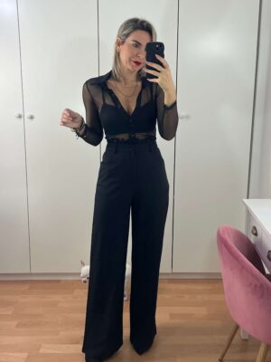 Pantalón detalle lencero