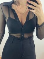 Pantalón detalle lencero