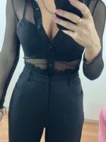 Pantalón detalle lencero