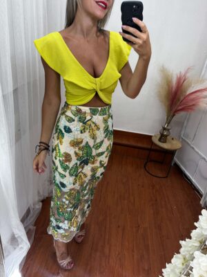 Falda Lentejuelas Tropical