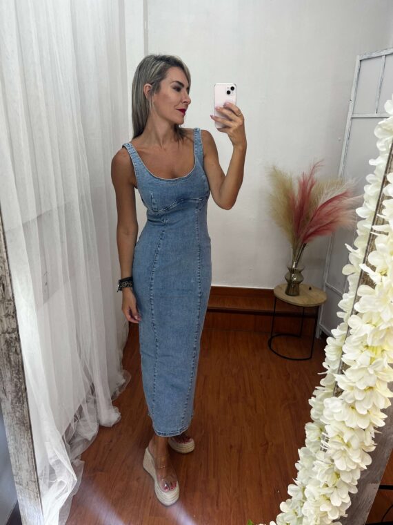 Vestido Largo Denim