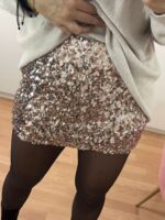 Falda pantalón lentejuelas