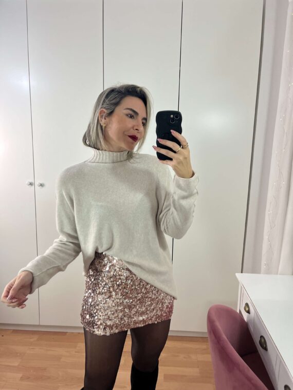 Falda pantalón lentejuelas