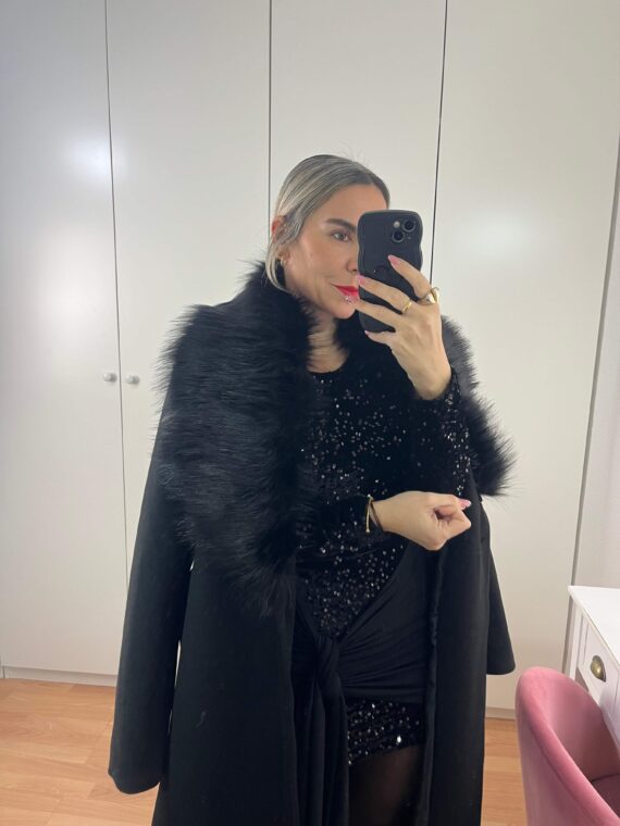 Abrigo largo de pelo