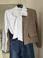 Chaqueta cuadros botones