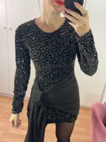 Vestido lentejuelas lazo