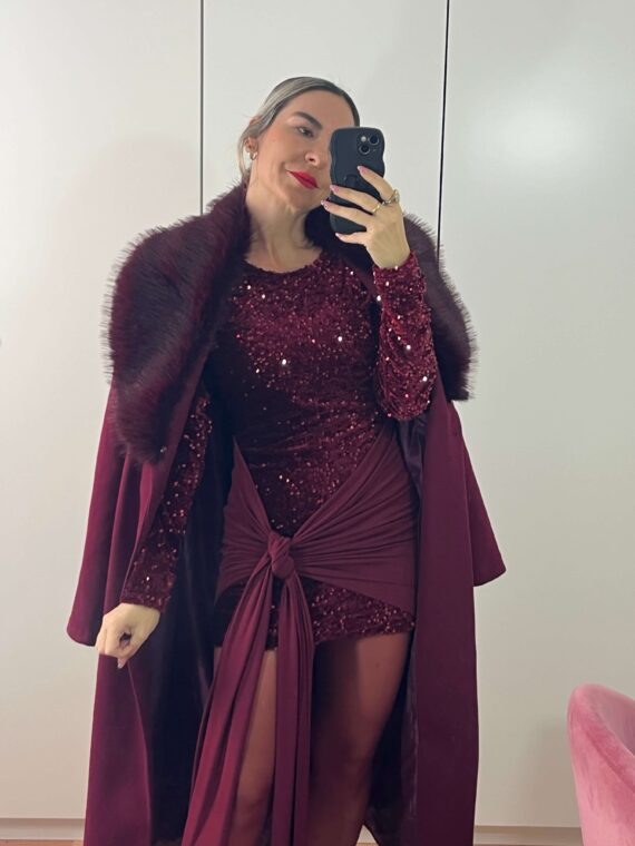 Abrigo largo de pelo