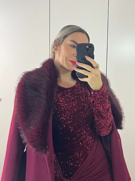 Abrigo largo de pelo