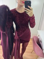 Vestido lentejuelas lazo