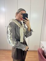 Camisa vichy bordada