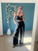 Pantalón linoso con cinturón