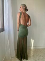 Vestido rosetón