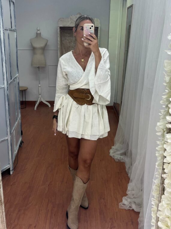 Bota cow beige