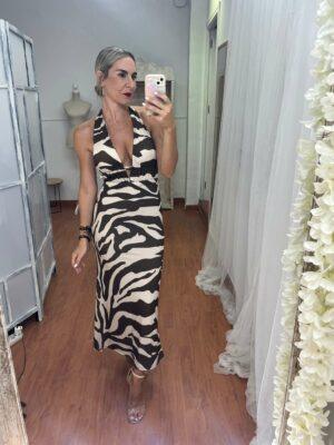 Vestido cebra marrón