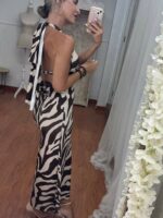 Vestido cebra marrón