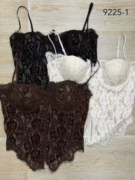 Corsé terciopelo relieve