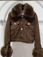 Cazadora antelina chocolate